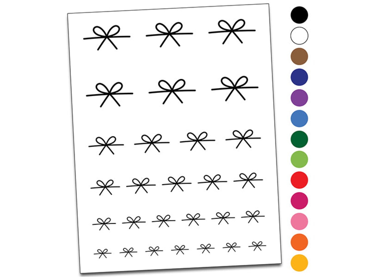 Gift Bow Temporary Tattoo Water Resistant Fake Body Art Set Collection